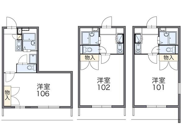 レオパレスＨＡＴＵＳＩＢＡの物件間取画像